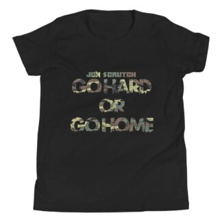 Jon Scrutch "Go Hard Or Go Home (Camouflage)" Youth Short Sleeve T-Shirt