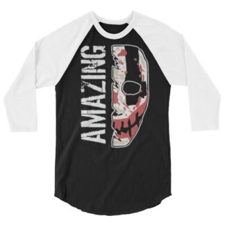 The Amazing Pooky "Amazing Mask" 3/4 sleeve raglan shirt