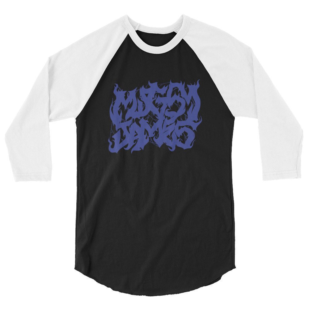 Mugsy James "DeathgraffLogo" 3/4 sleeve raglan shirt