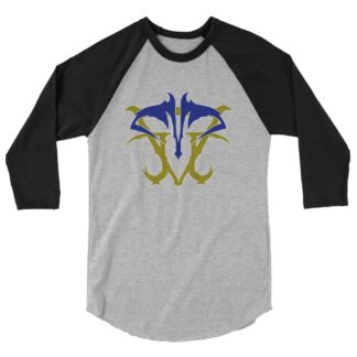 Mugsy James "DeathGraff Emblem" 3/4 sleeve raglan shirt