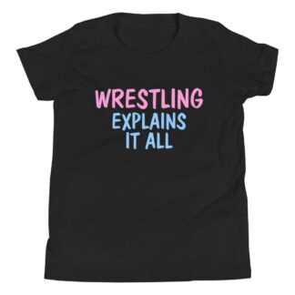 Occupy Pro Wrestling, LLC "Wrestling Explains It All" Youth Short Sleeve T-Shirt