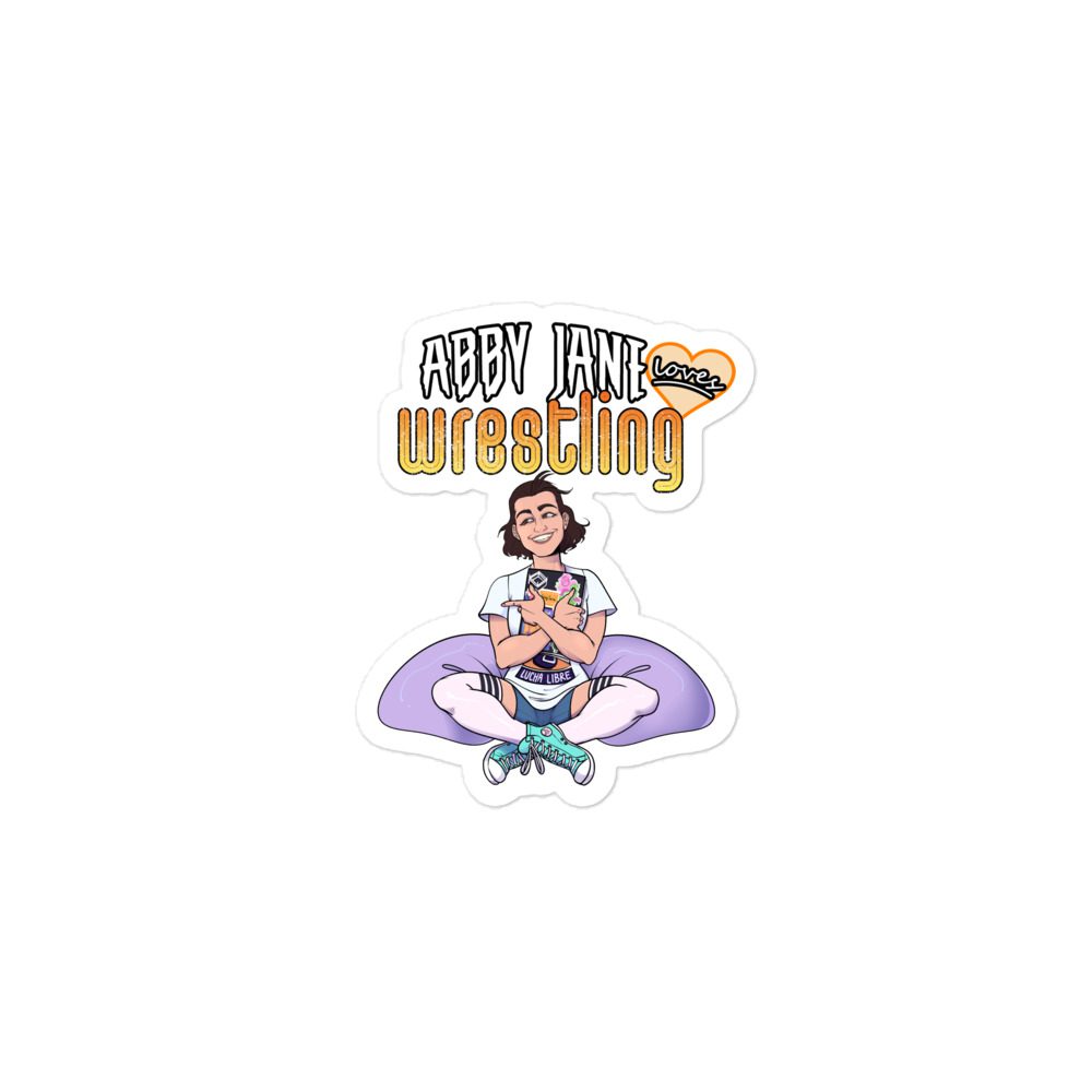 Abby Jane "Abby Jane Loves Wrestling" Bubble-free stickers