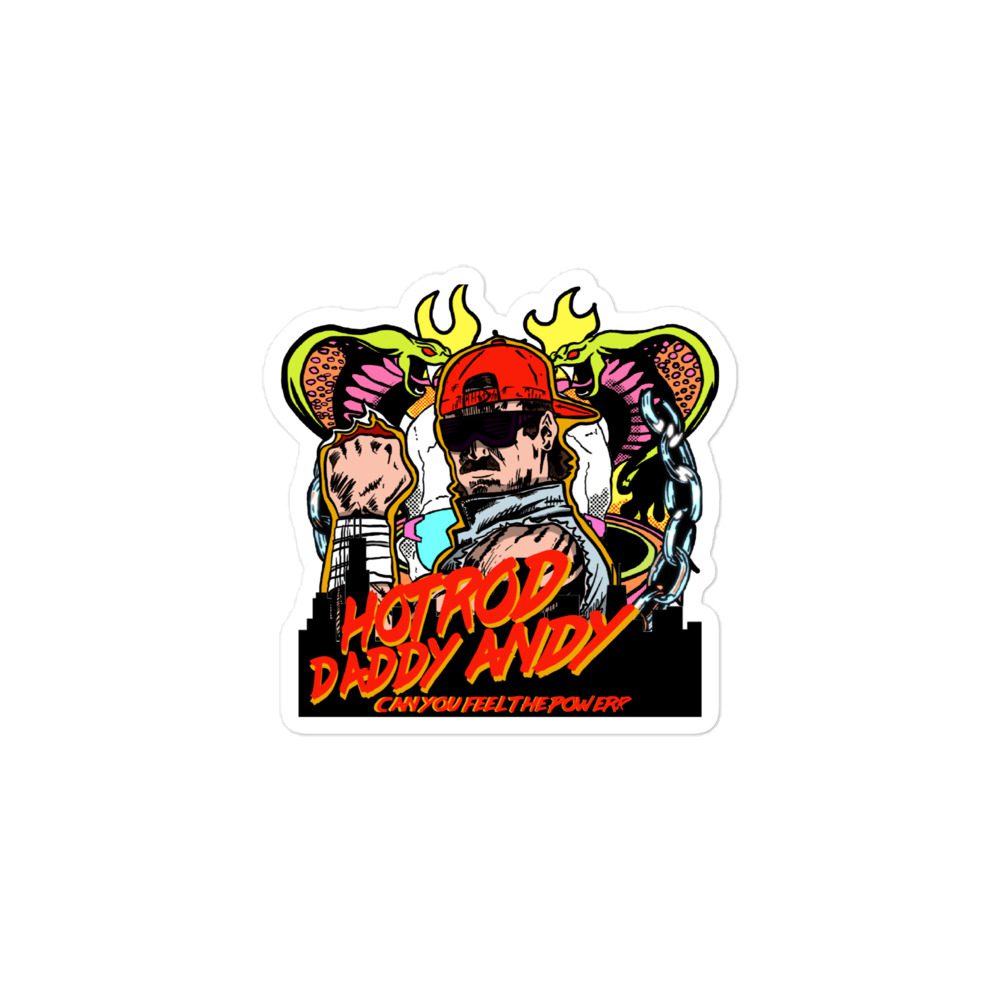 HOT ROD DADDY ANDY "DOUBLE KOBRA FIRE FIST STYLE" Bubble-free stickers