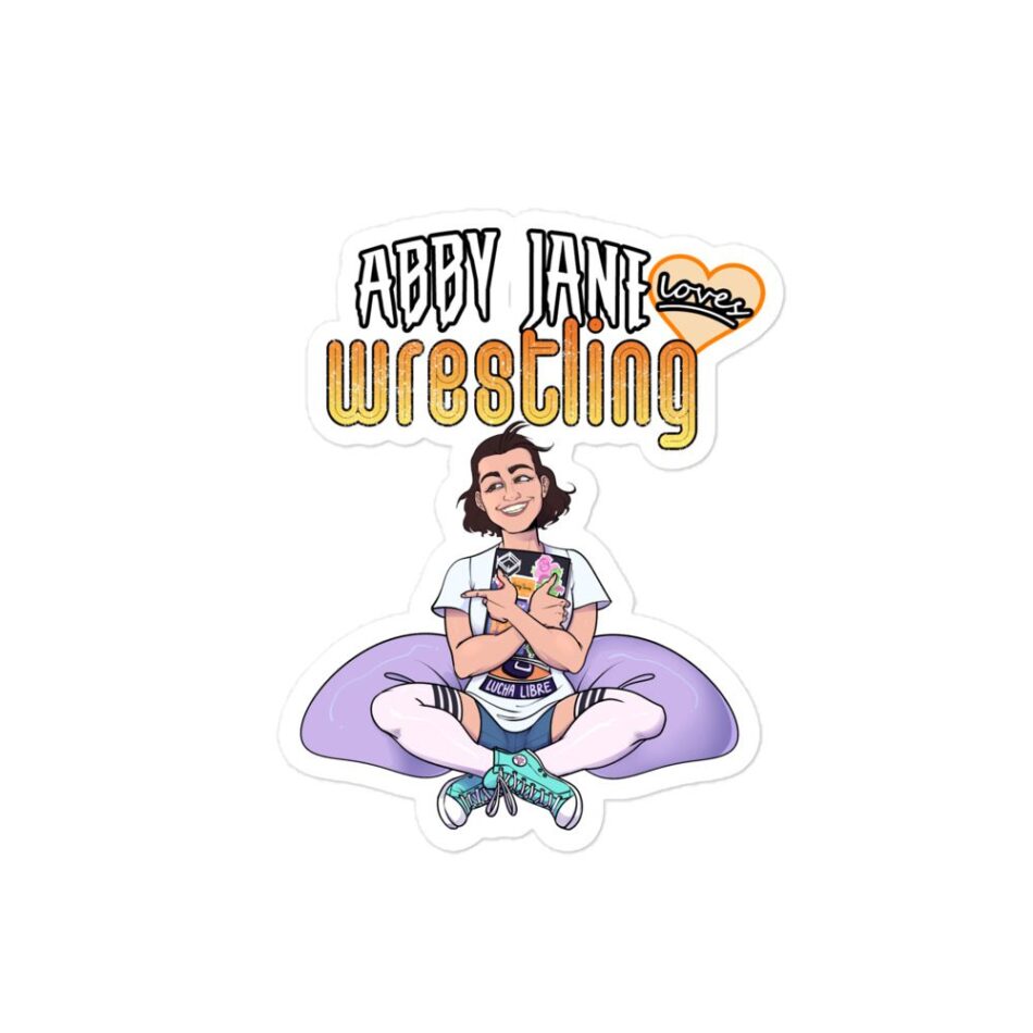 Abby Jane "Abby Jane Loves Wrestling" Bubble-free stickers