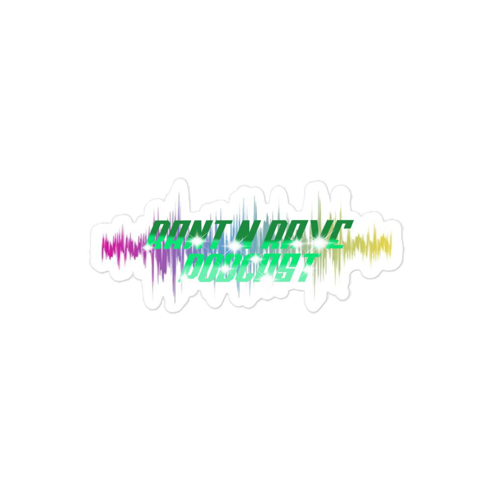 Rant N Rave Podcast "RNR Logo V8" Bubble-free stickers
