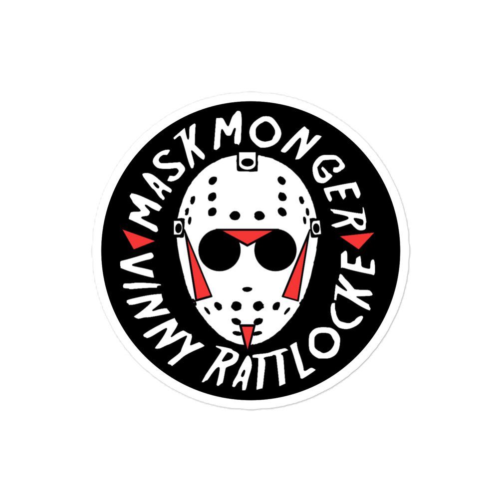 Vinny Rattlocke "MaskMonger" Bubble-free stickers