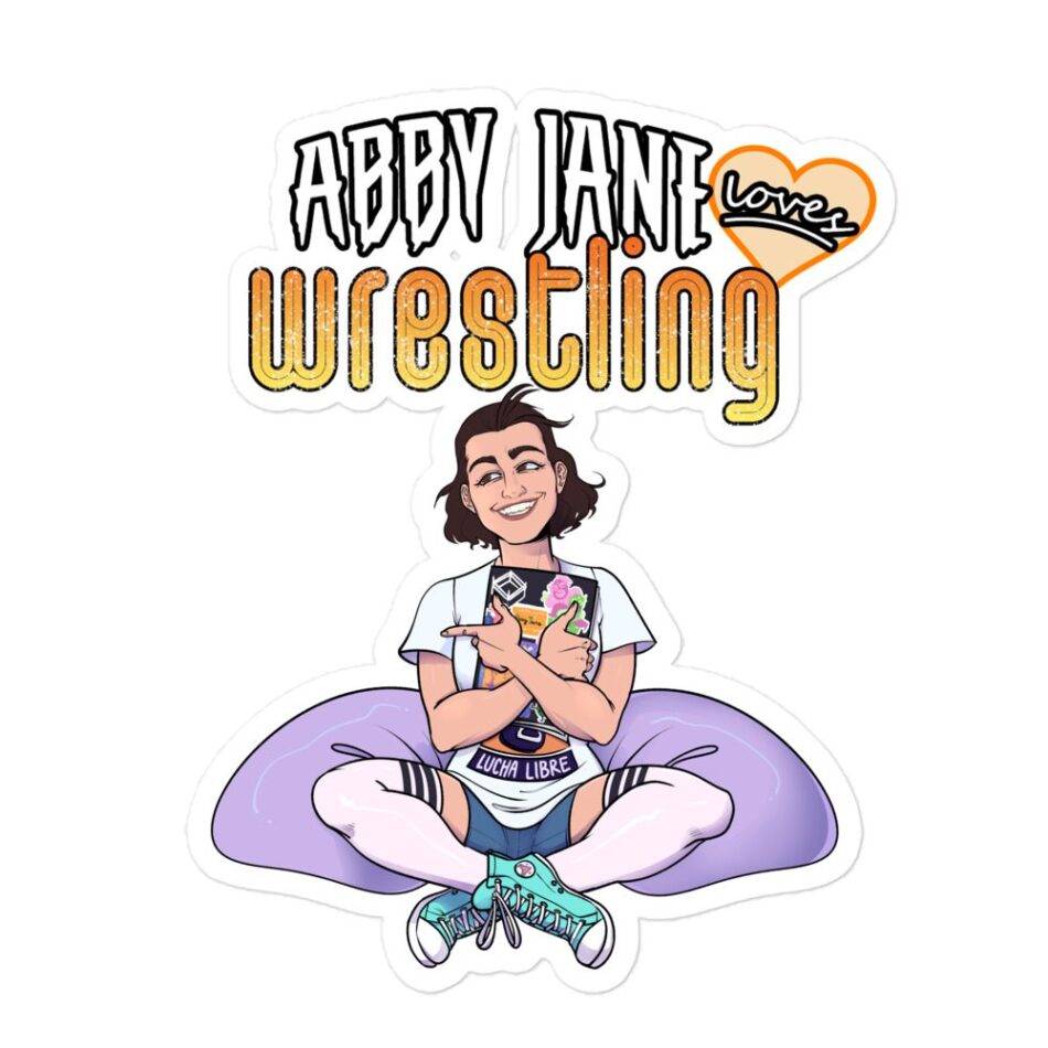 Abby Jane "Abby Jane Loves Wrestling" Bubble-free stickers