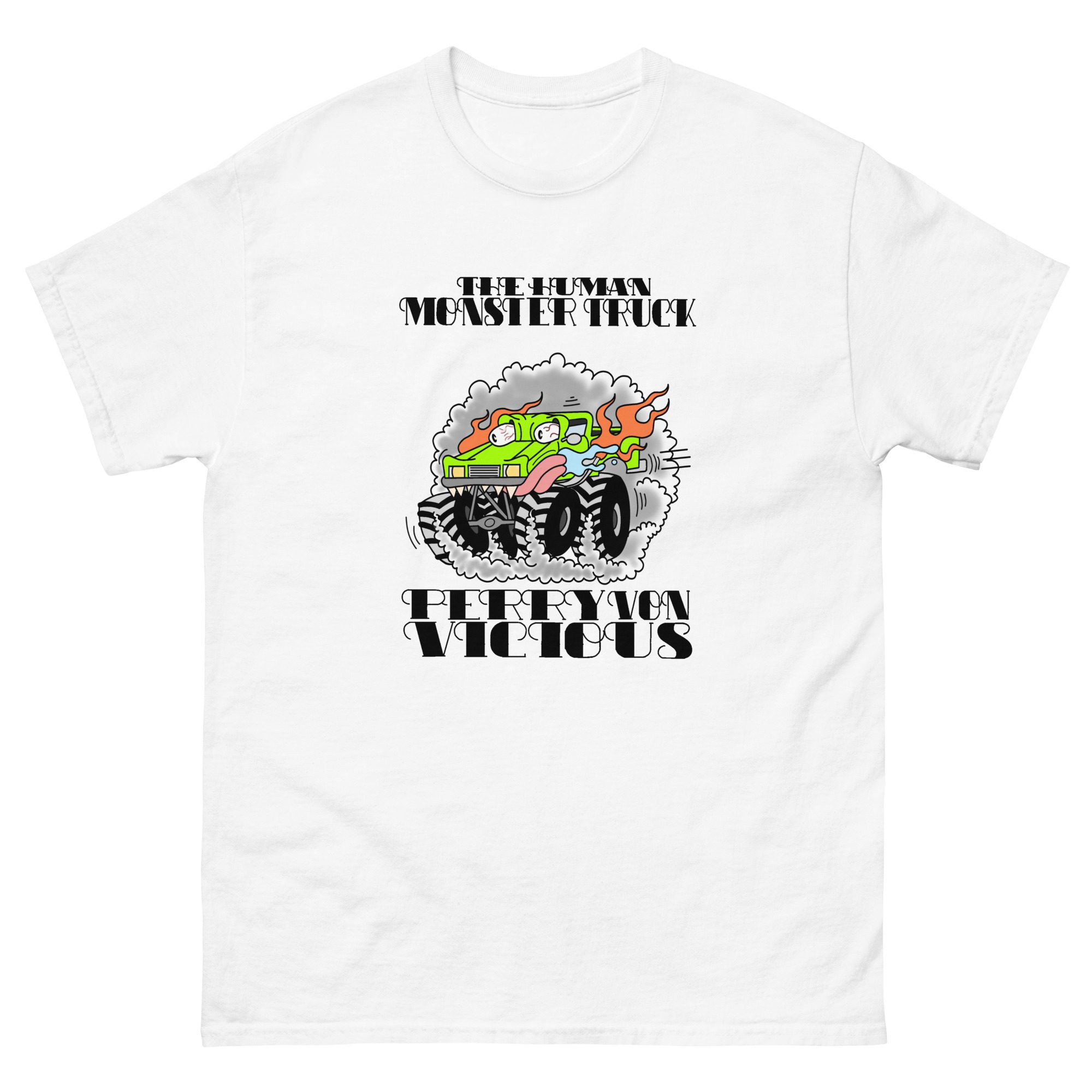 Perry Von Vicious "Human Monster Truck RAT FINK by JRockDraws" Short Sleeve Unisex t-shirt