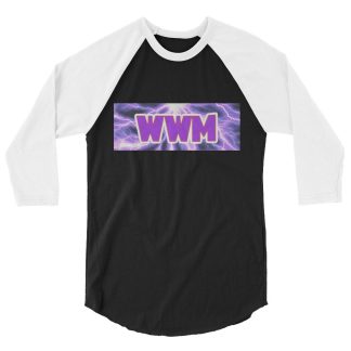 Wrestling With Maverick "WWM Lightning" 3/4 sleeve raglan shirt