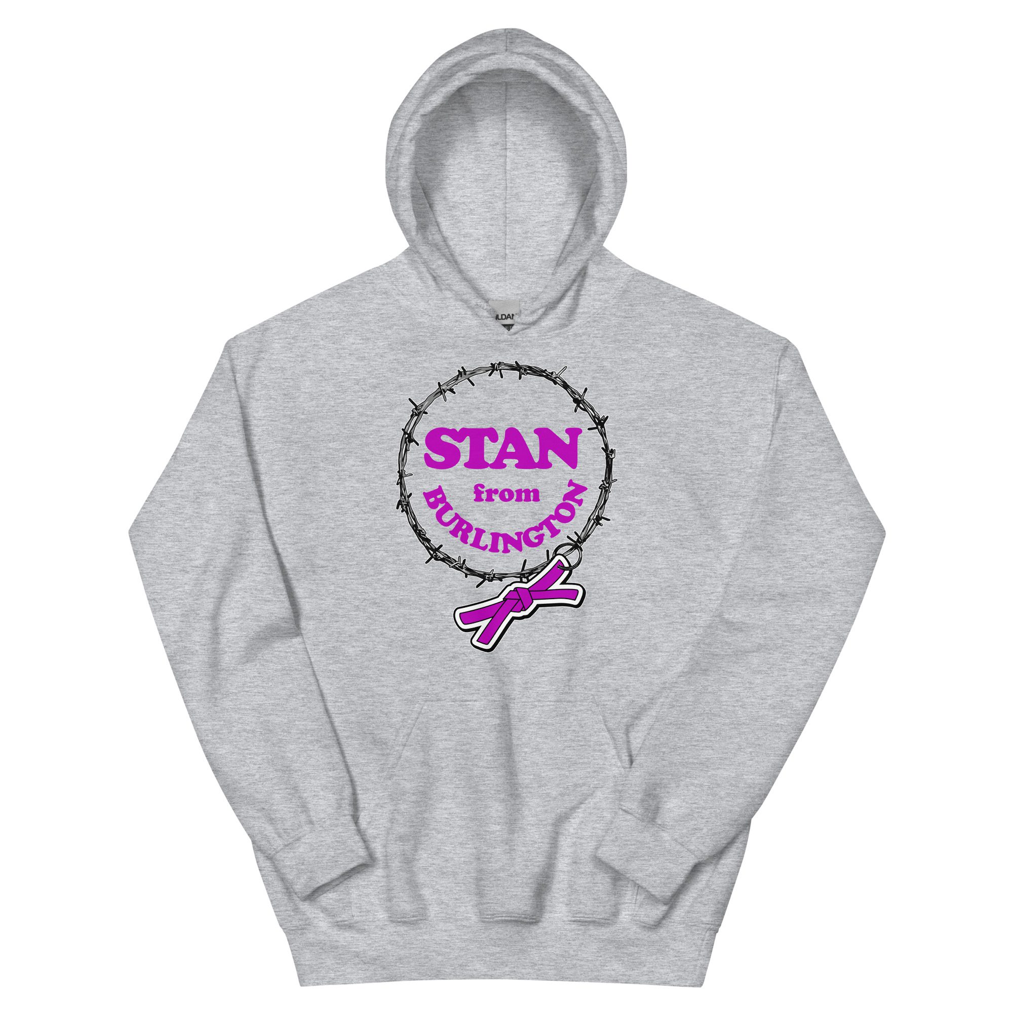 Indie Wrestling Guide "Stan from Burlington Barbwire Logo" Unisex Hoodie