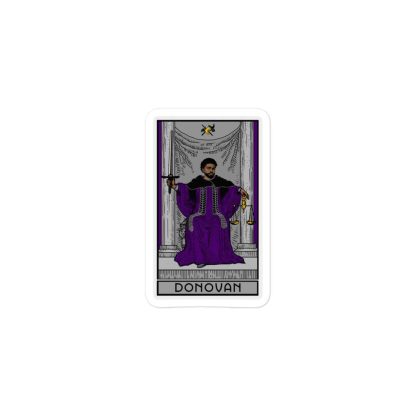 Sir Knight Merrik Donovan "Purple Justice Tarot Card" Bubble-free stickers