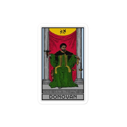 Sir Knight Merrik Donovan "Green Justice Tarot Card" Bubble-free stickers