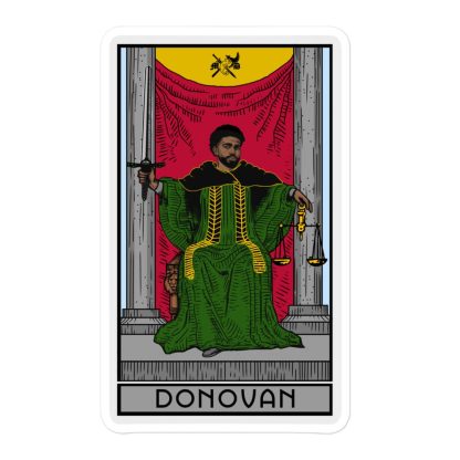 Sir Knight Merrik Donovan "Green Justice Tarot Card" Bubble-free stickers