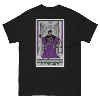 Sir Knight Merrik Donovan "Purple Justice Tarot Card" Short Sleeve Unisex t-shirt