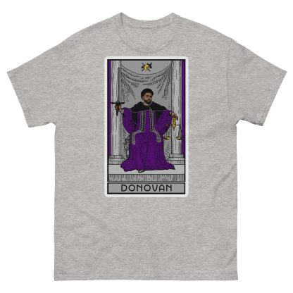 Sir Knight Merrik Donovan "Purple Justice Tarot Card" Short Sleeve Unisex t-shirt