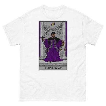 Sir Knight Merrik Donovan "Purple Justice Tarot Card" Short Sleeve Unisex t-shirt