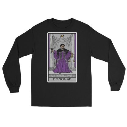 Sir Knight Merrik Donovan "Purple Justice Tarot Card" Unisex Long Sleeve Shirt