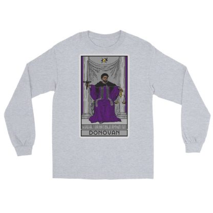 Sir Knight Merrik Donovan "Purple Justice Tarot Card" Unisex Long Sleeve Shirt