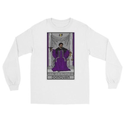 Sir Knight Merrik Donovan "Purple Justice Tarot Card" Unisex Long Sleeve Shirt