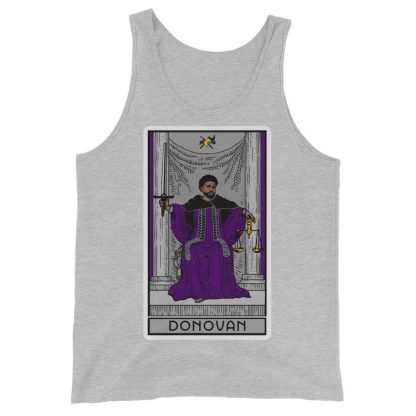 Sir Knight Merrik Donovan "Purple Justice Tarot Card" Unisex Tank Top