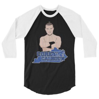 Corey Calhoun "Corey Calhoun Cartoon" 3/4 sleeve raglan shirt