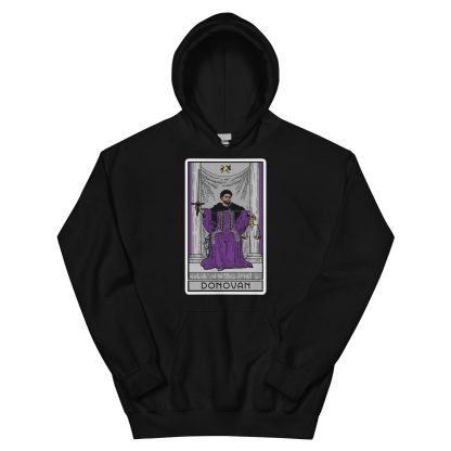 Sir Knight Merrik Donovan "Purple Justice Tarot Card" Unisex Hoodie