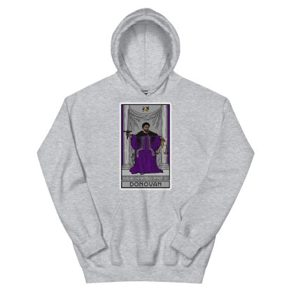 Sir Knight Merrik Donovan "Purple Justice Tarot Card" Unisex Hoodie