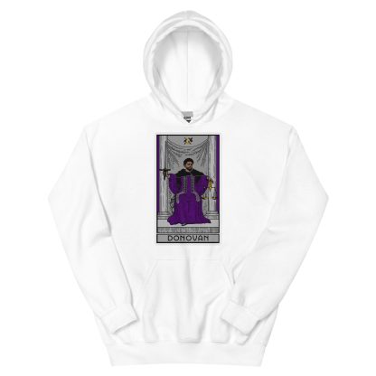 Sir Knight Merrik Donovan "Purple Justice Tarot Card" Unisex Hoodie