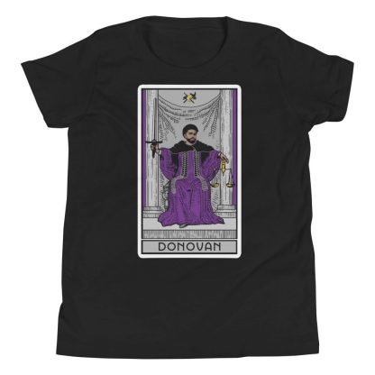 Sir Knight Merrik Donovan "Purple Justice Tarot Card" Youth Short Sleeve T-Shirt