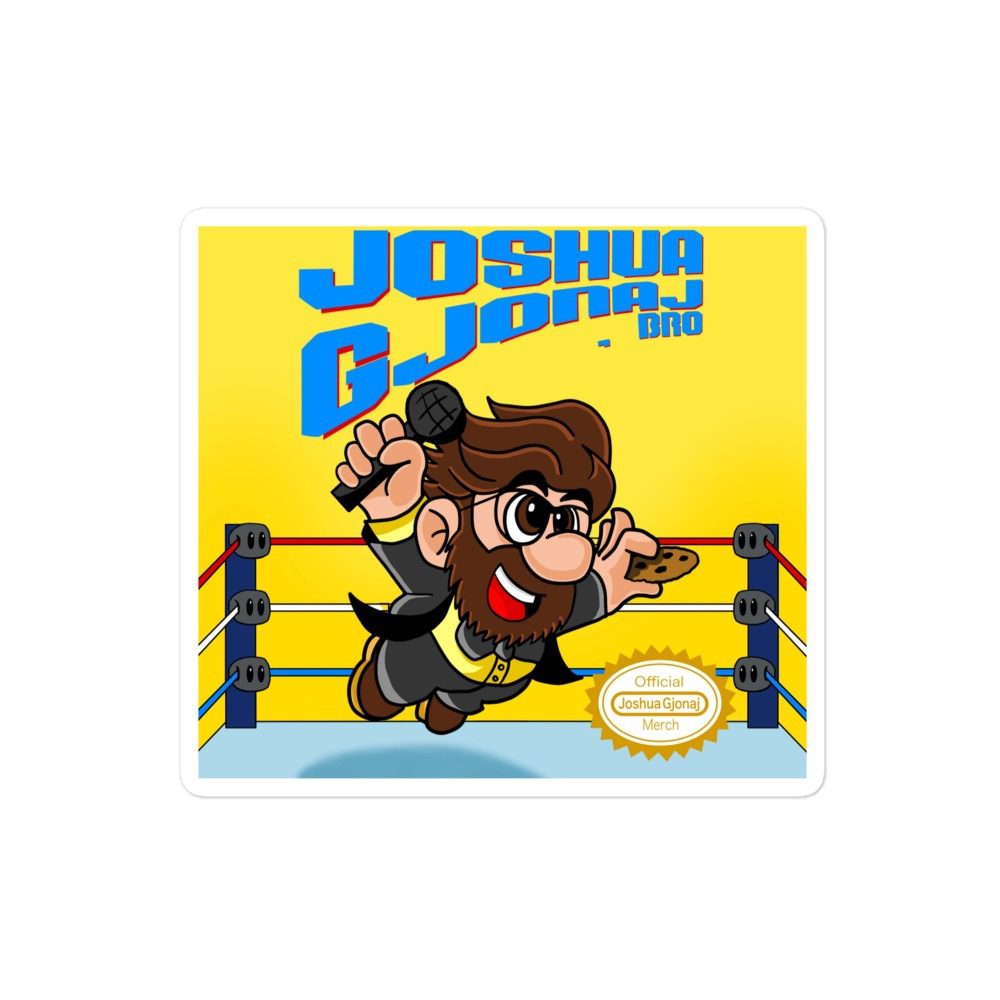 Joshua Gjonaj "Super Joshio World!!!" Bubble-free stickers