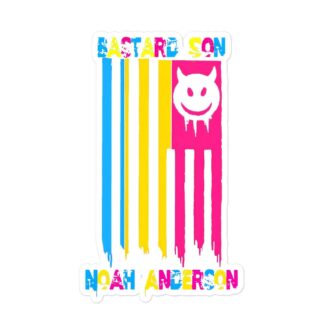 LvlUpNoah "Bastard Son Pride (Pansexual)" Bubble-free stickers