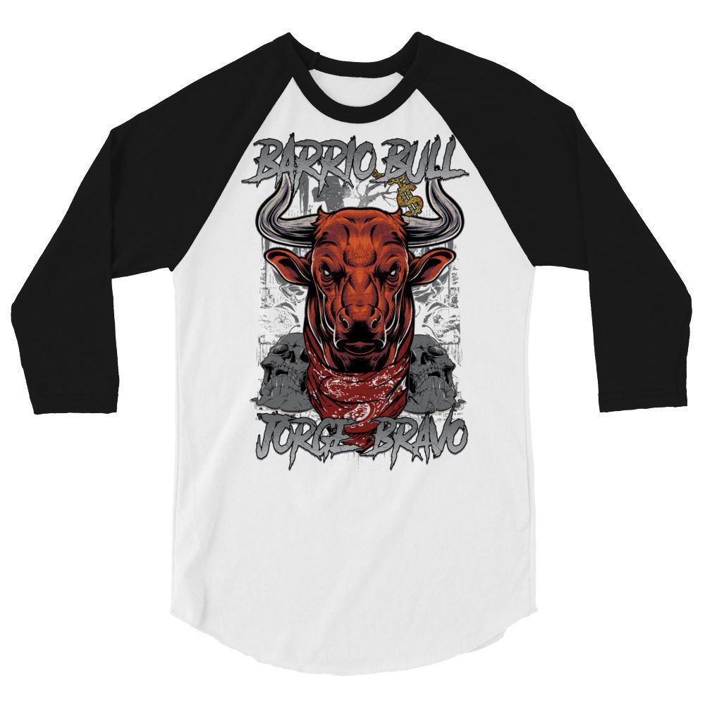 Jorge Bravo "Barrio Bull" 3/4 sleeve raglan shirt