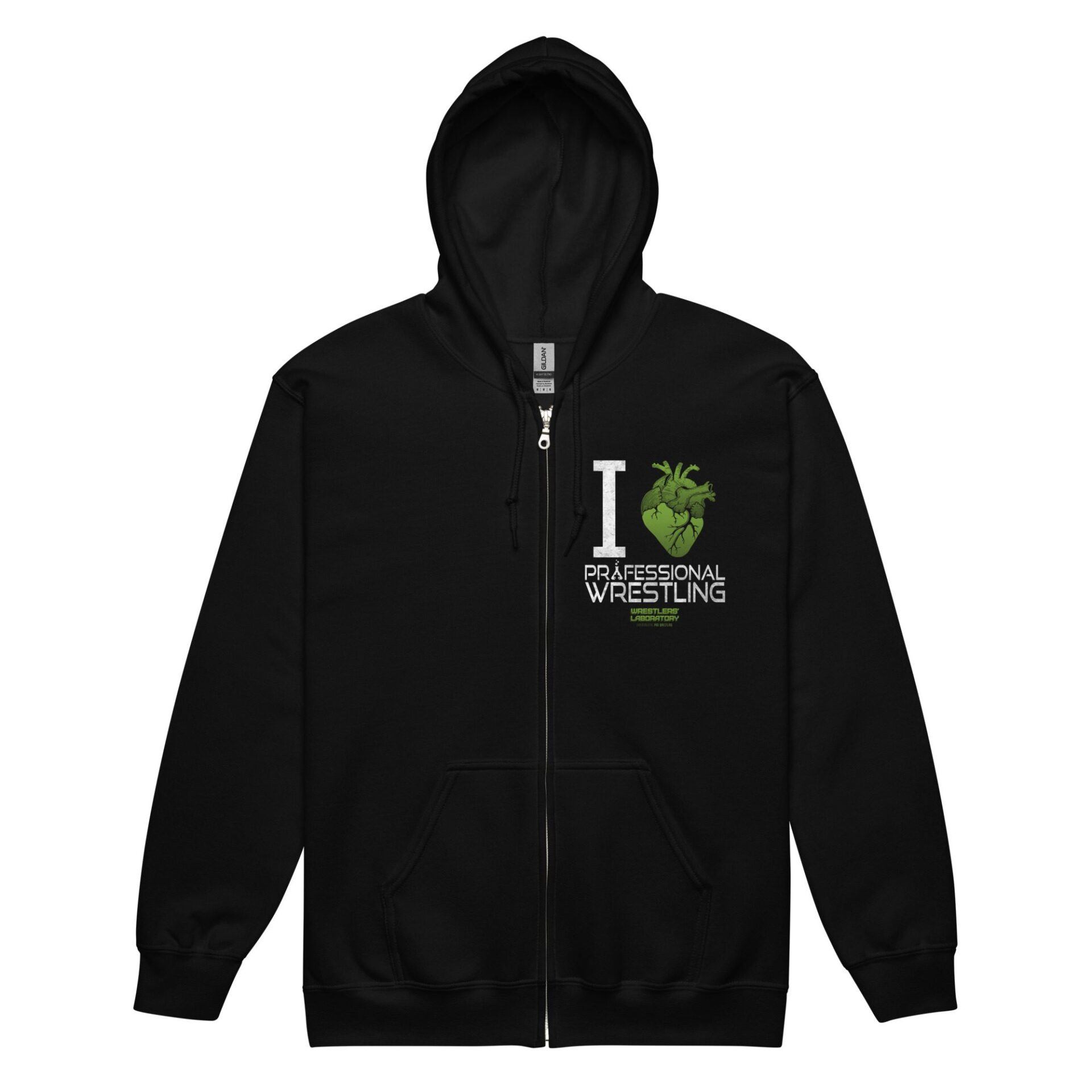Wrestlers' Lab "I Heart Pro Wrestling" Unisex zip up hoodie