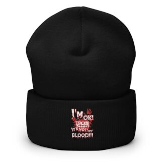 Vampyre Diago Diablo "I'm OK, It's Not Mine" Cuffed Beanie
