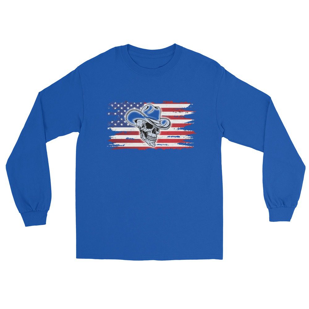 Coastal Wrestling Federation "Marshal Briggs - Marshal Briggs Flag" Unisex Long Sleeve Shirt