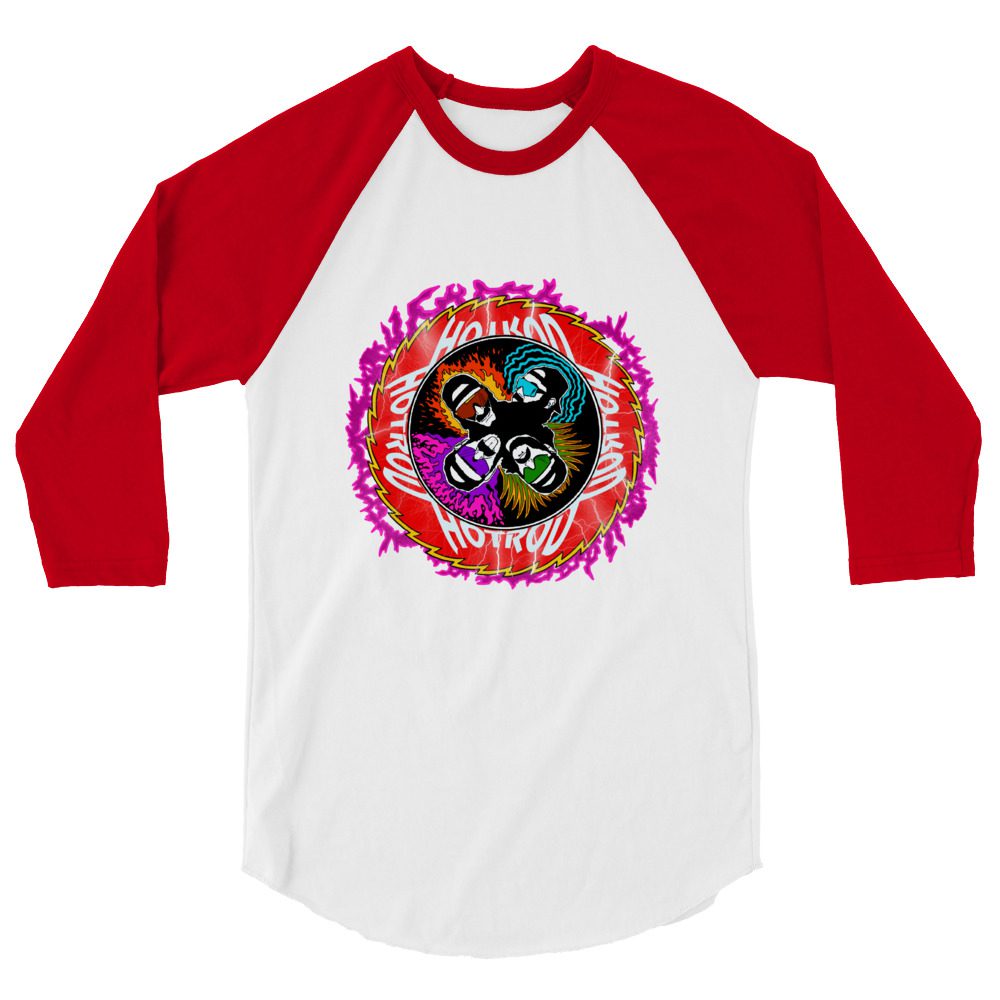 HOT ROD DADDY ANDY "ROCK AND ROLL OVER DADDAAAAYE" 3/4 sleeve raglan shirt