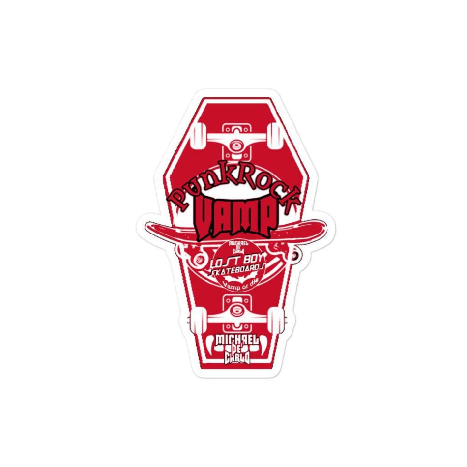 Vampyre Diago Diablo "Punk Rock Vamp Skateboard" Bubble-free stickers