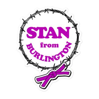 Indie Wrestling Guide "Stan from Burlington Barbwire Logo" Bubble-free stickers