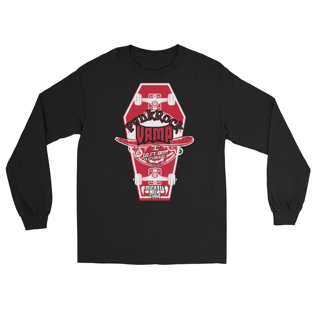Vampyre Diago Diablo "Punk Rock Vamp Skateboard" Unisex Long Sleeve Shirt