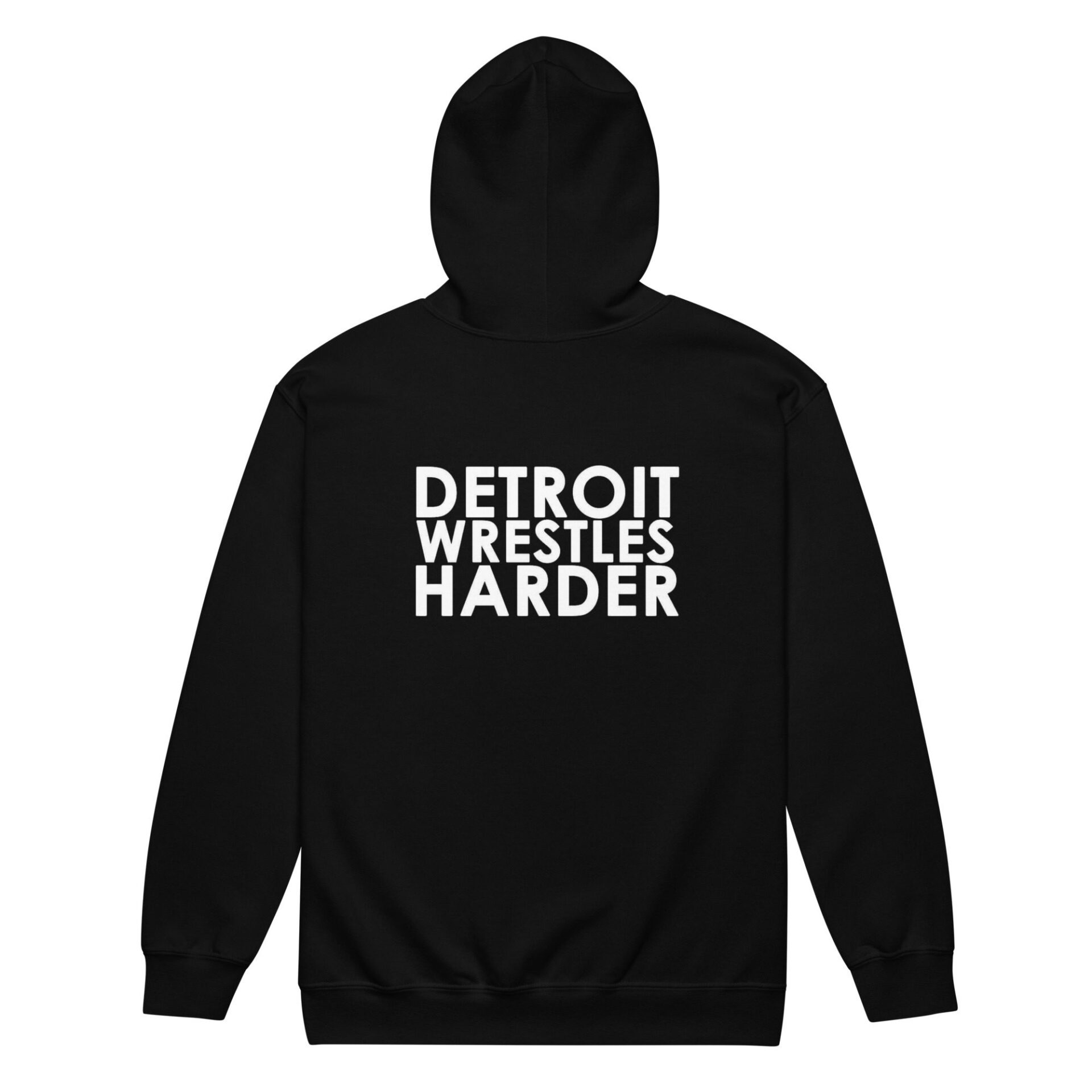 Chuck Stein "Detroit Wrestles Harder" Unisex Zip Up Hoodie