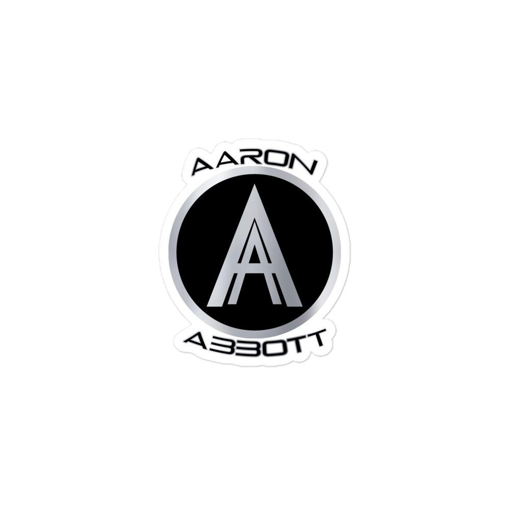 Aaron Abbott "Silver Double A" Bubble-free stickers