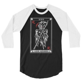 Gavin Alexander "Death Tarot" 3/4 sleeve raglan shirt