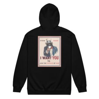 Hyena Hagen "Hagen Wants You!" Unisex Zip Up Hoodie