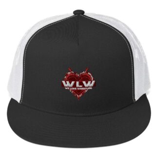 Tommy Trainwreck "We Love Wrestling barbwire heart design RED" Trucker Hat