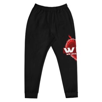 Tommy Trainwreck "We Love Wrestling barbwire heart design RED" Unisex Joggers