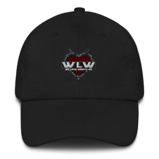 Tommy Trainwreck "We Love Wrestling barbwire heart design" Dad hat