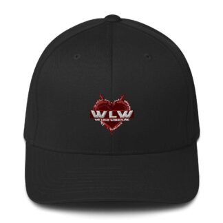 Tommy Trainwreck "We Love Wrestling barbwire heart design RED" Flexfit Cap