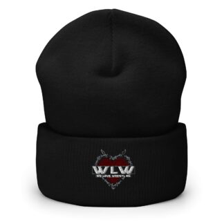 Tommy Trainwreck "We Love Wrestling barbwire heart design" Cuffed Beanie
