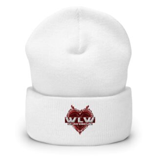 Tommy Trainwreck "We Love Wrestling barbwire heart design RED" Cuffed Beanie