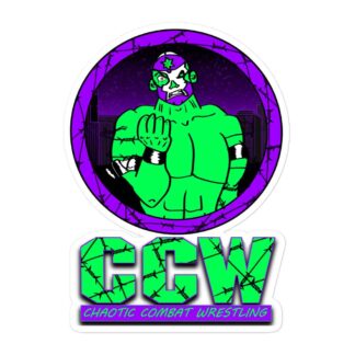 Chaotic Combat Wrestling "CCW Deathmatch Mutant" Bubble-free stickers